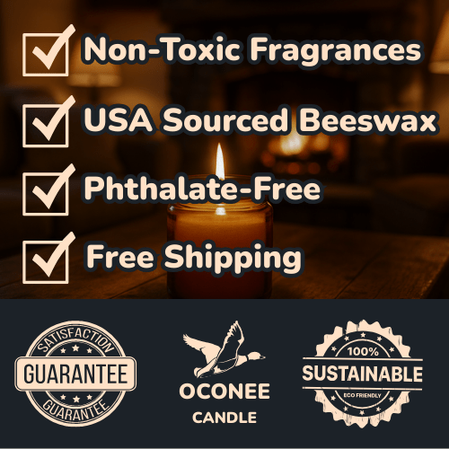 Apple Bourbon • Scented Beeswax Candle - Oconee Candle
