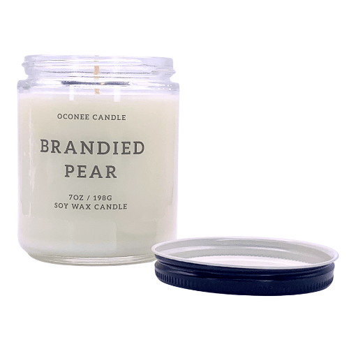 Brandied Pear Soy Candle - Pear, Clove, and Brandy Scented - Oconee Candle