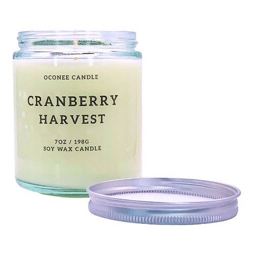 Cranberry Harvest Soy Candle - Cranberry, Currant, and Fir Scented - Oconee Candle