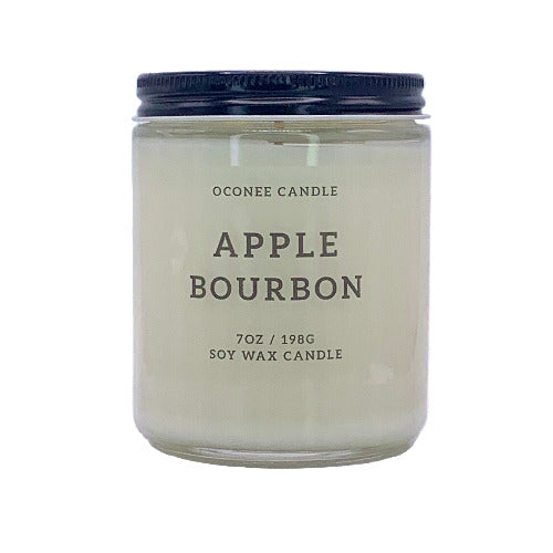 Apple Bourbon Soy Candle - Apples and Maple Bourbon Scent - Oconee Candle