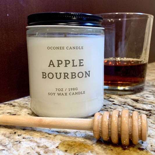 Apple Bourbon Soy Candle - Apples and Maple Bourbon Scent - Oconee Candle