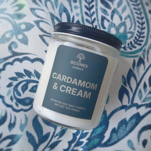 Cardamom & Cream Soy Candle - Cinnamon, Cardamom, and Tonka Bean Scented - Oconee Candle