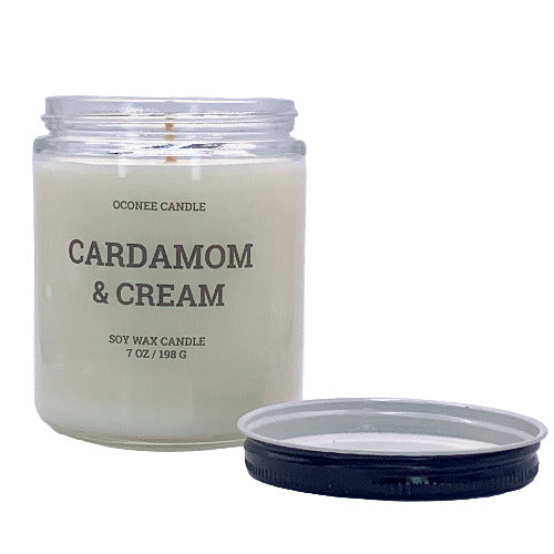 Cardamom & Cream Soy Candle - Cinnamon, Cardamom, and Tonka Bean Scented - Oconee Candle
