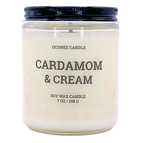 Cardamom & Cream Soy Candle - Cinnamon, Cardamom, and Tonka Bean Scented - Oconee Candle