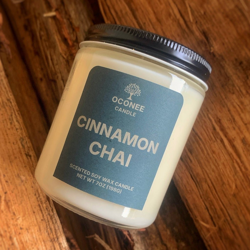 Cinnamon Chai Soy Candle - Cinnamon, Nutmeg, and Black Tea Scented - Oconee Candle