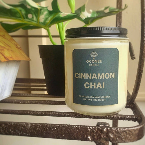 Cinnamon Chai Soy Candle - Cinnamon, Nutmeg, and Black Tea Scented - Oconee Candle