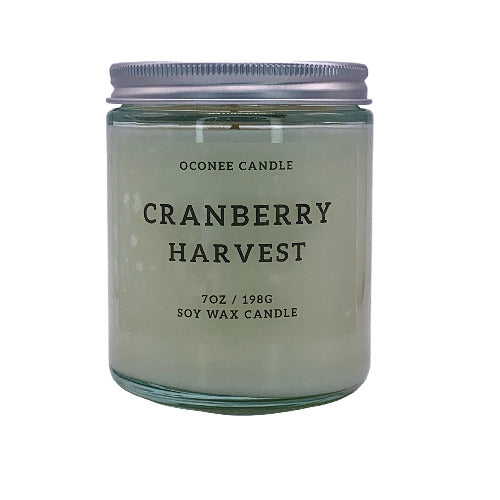 Cranberry Harvest Soy Candle - Cranberry, Currant, and Fir Scented - Oconee Candle