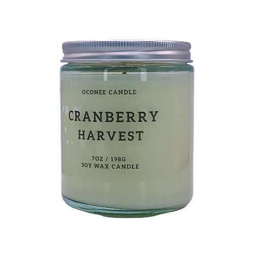 Cranberry Harvest Soy Candle - Cranberry, Currant, and Fir Scented - Oconee Candle