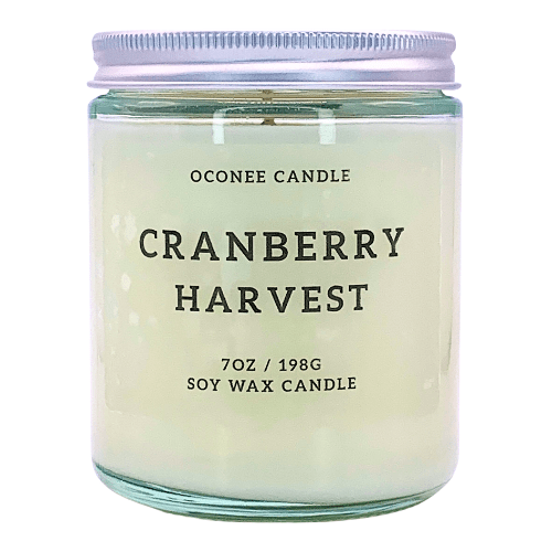 Cranberry Harvest Soy Candle - Cranberry, Currant, and Fir Scented - Oconee Candle