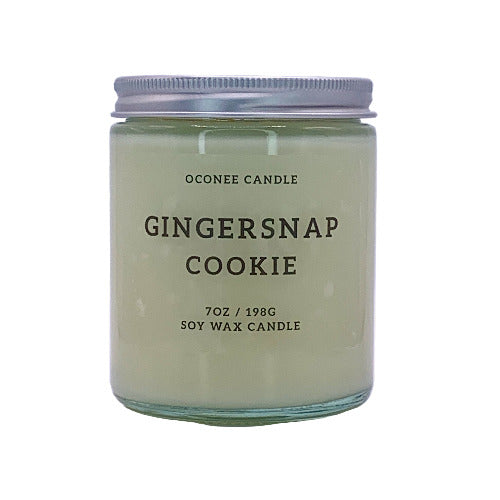 Gingersnap Cookie Soy Candle - Brown Sugar, Ginger, Cinnamon Scent - Oconee Candle