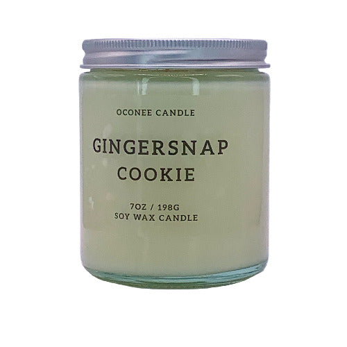 Gingersnap Cookie Soy Candle - Brown Sugar, Ginger, Cinnamon Scent - Oconee Candle