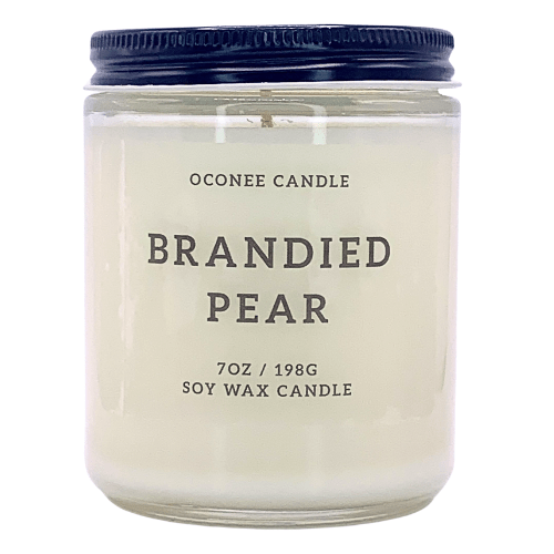 Brandied Pear Soy Candle - Pear, Clove, and Brandy Scented - Oconee Candle