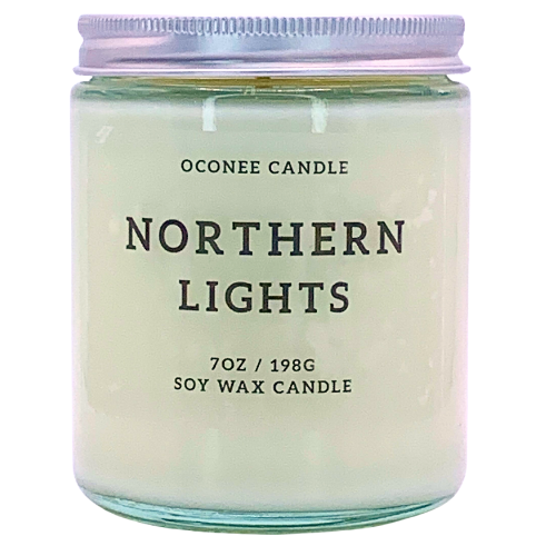 Northern Lights Soy Candle - Lavender, Eucalyptus, and Pine Scented - Oconee Candle