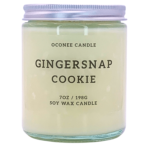 Gingersnap Cookie Soy Candle — Brown Sugar, Ginger, and Spice Scented - Oconee Candle