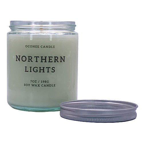 Northern Lights Soy Candle - Lavender, Eucalyptus, and Pine Scented - Oconee Candle