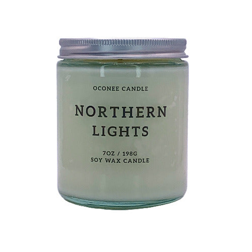 Northern Lights Soy Candle - Lavender, Eucalyptus, and Pine Scented - Oconee Candle