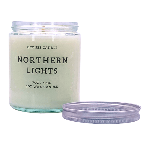 Northern Lights Soy Candle - Lavender, Eucalyptus, and Pine Scented - Oconee Candle